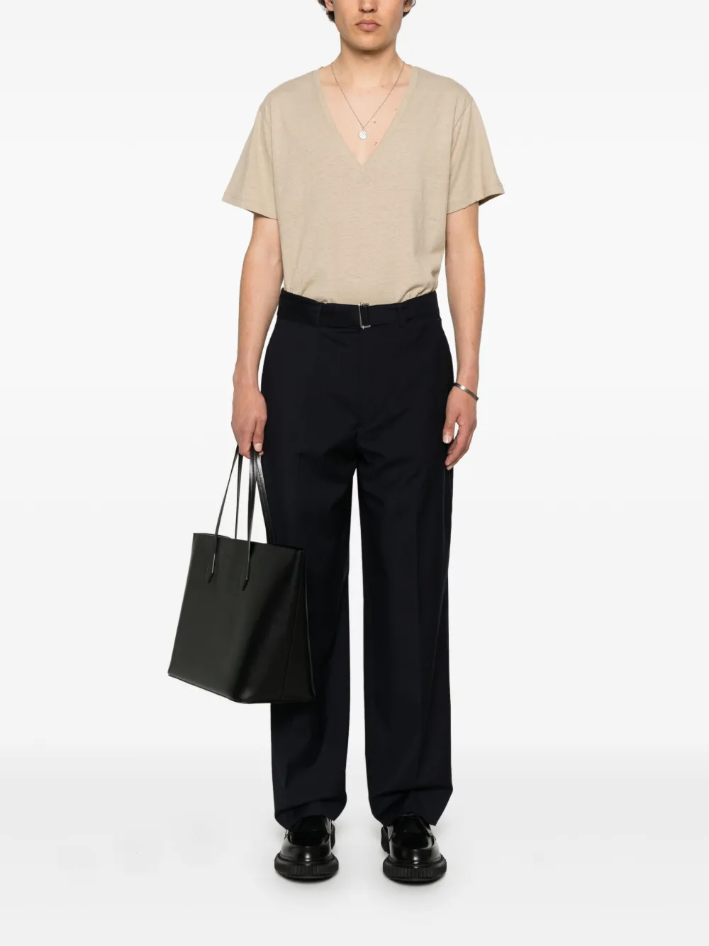 Officine Generale wide-leg trousers - Blauw
