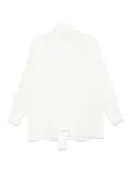 Setchu scarf-collar shirt - White
