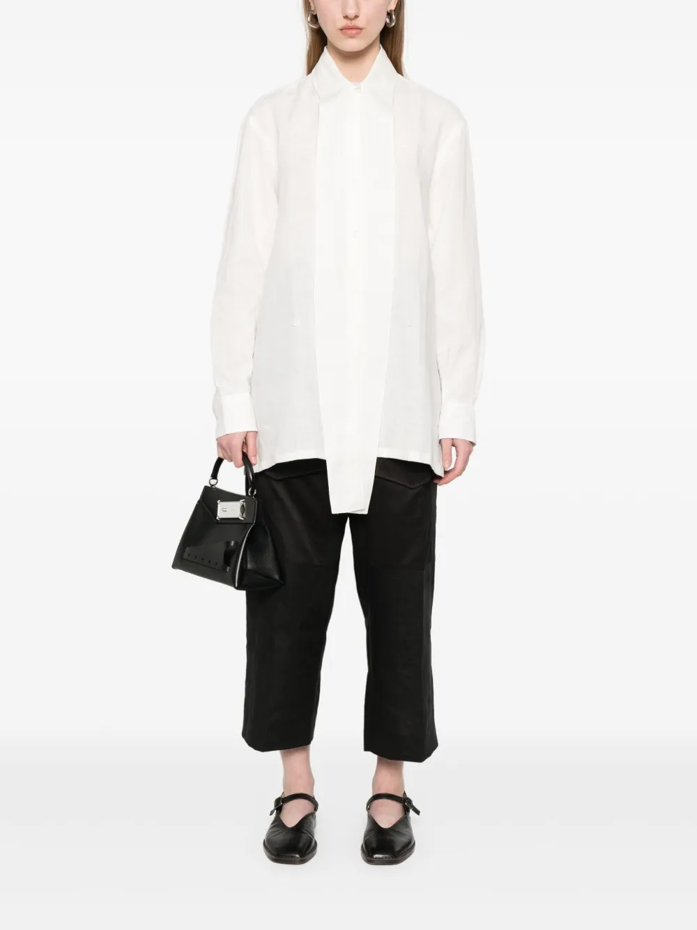 SETCHU SCARF-COLLAR SHIRT 