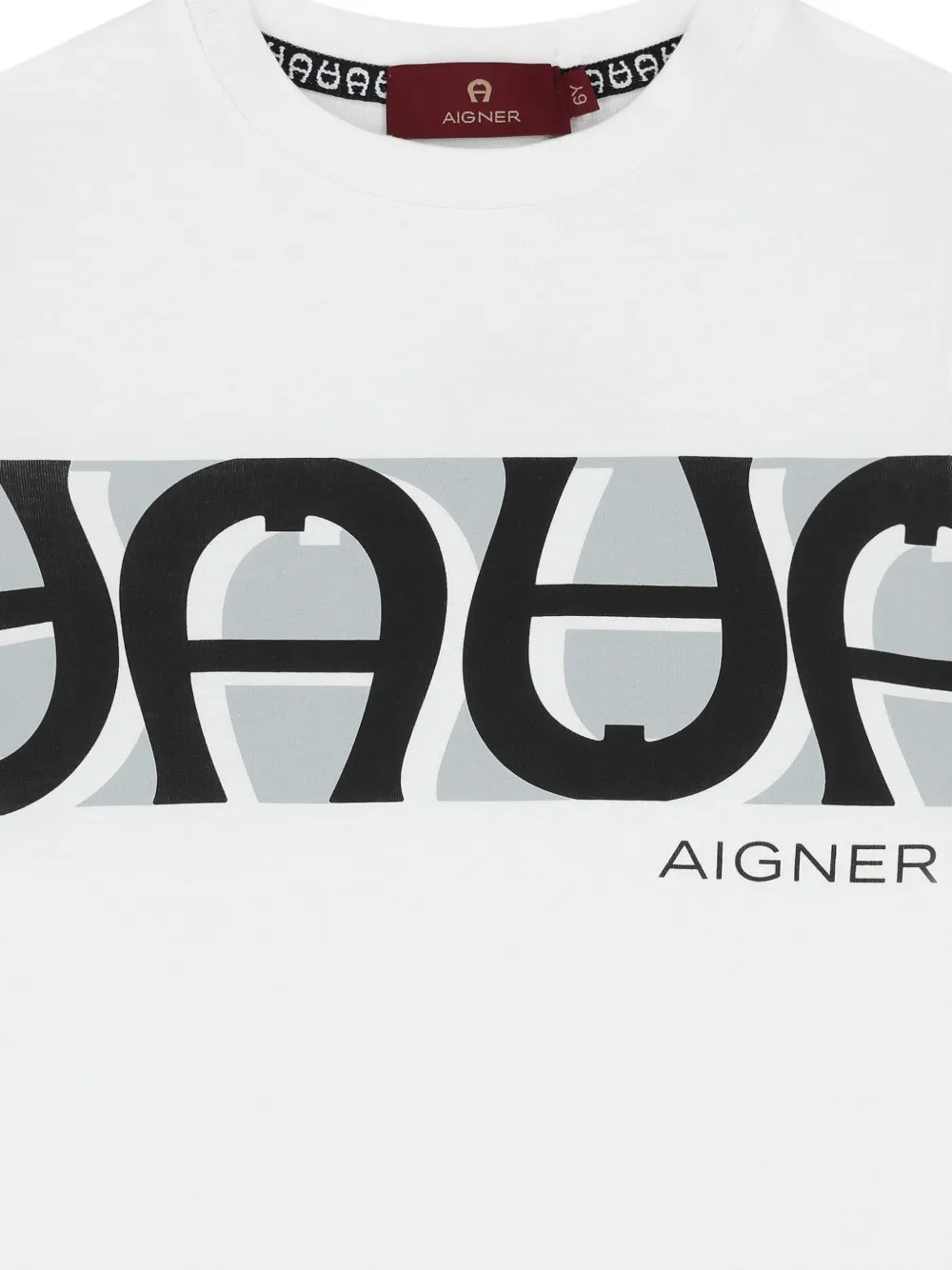 Aigner Kids T-shirt met logoprint Wit