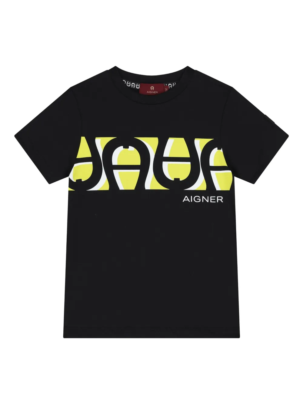 Aigner Kids T-shirt met logo Zwart