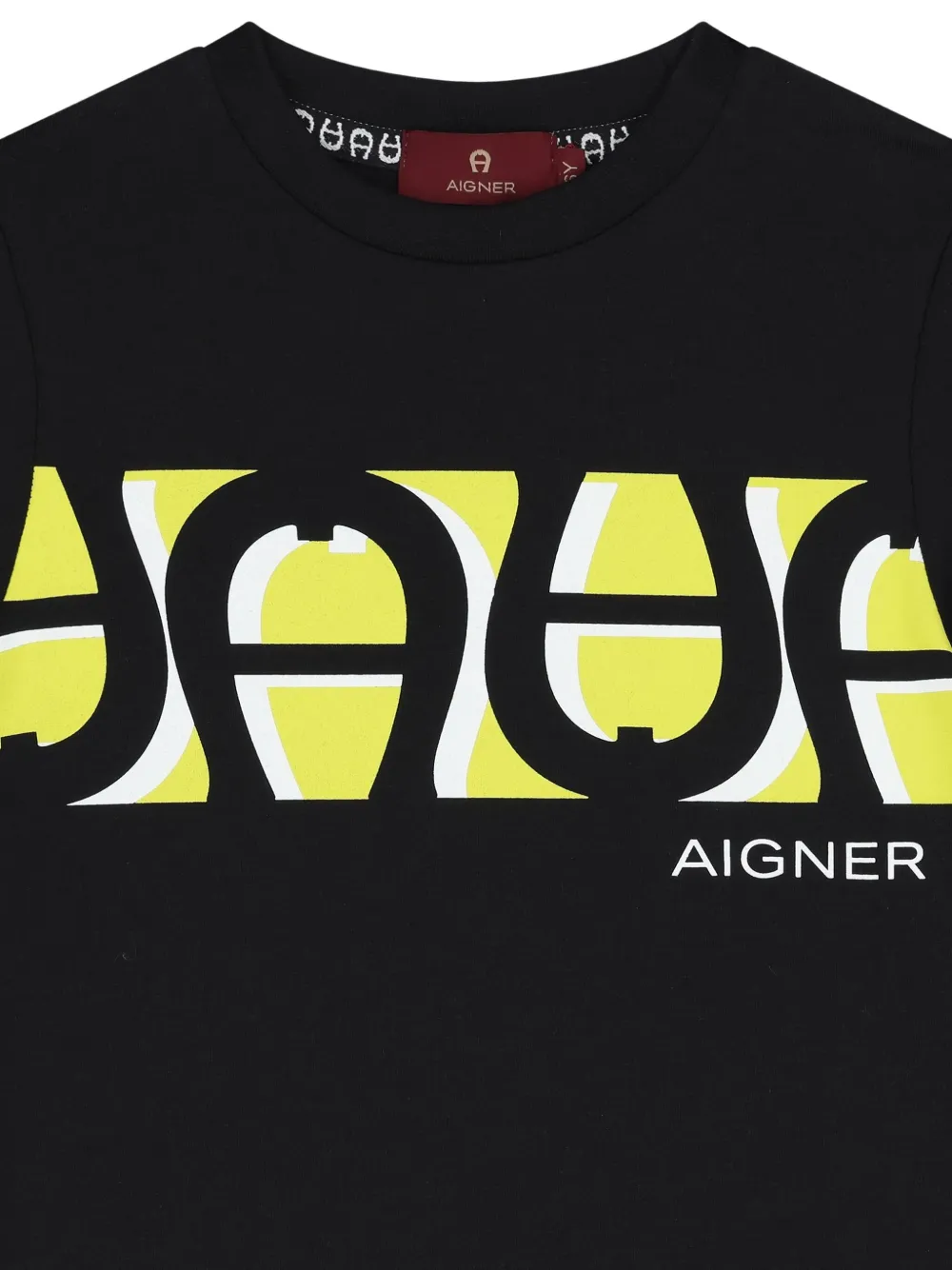 Aigner Kids T-shirt met logo Zwart