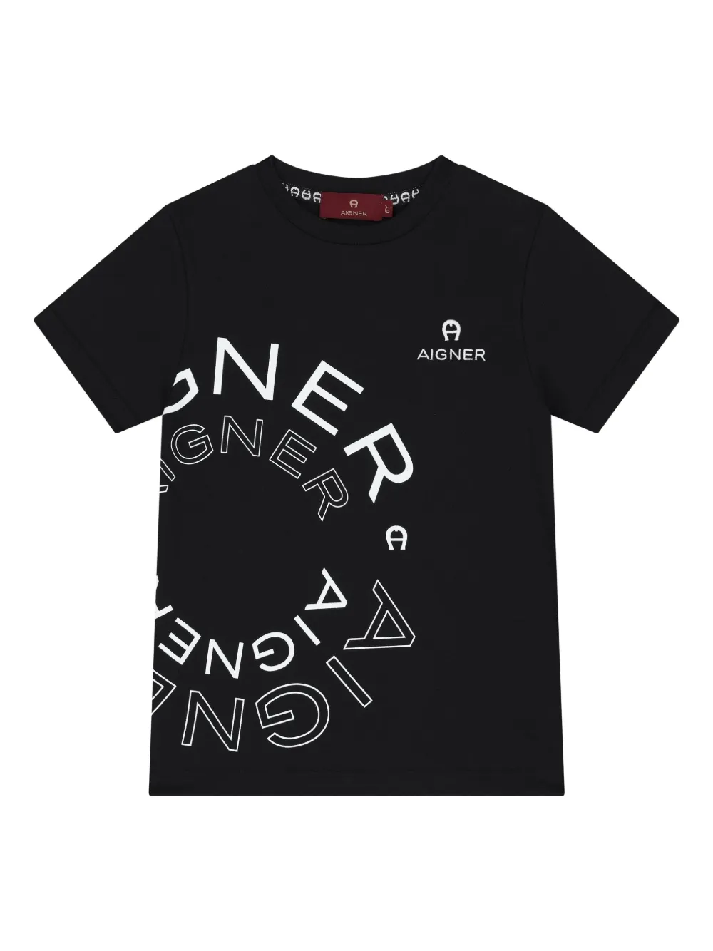 Aigner Kids T-shirt met logo Zwart