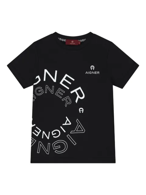 Aigner Kids graphic logo-print T-shirt