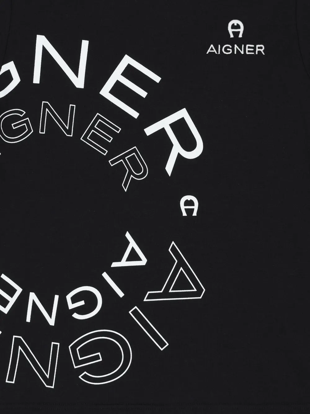 Aigner Kids T-shirt met logo Zwart