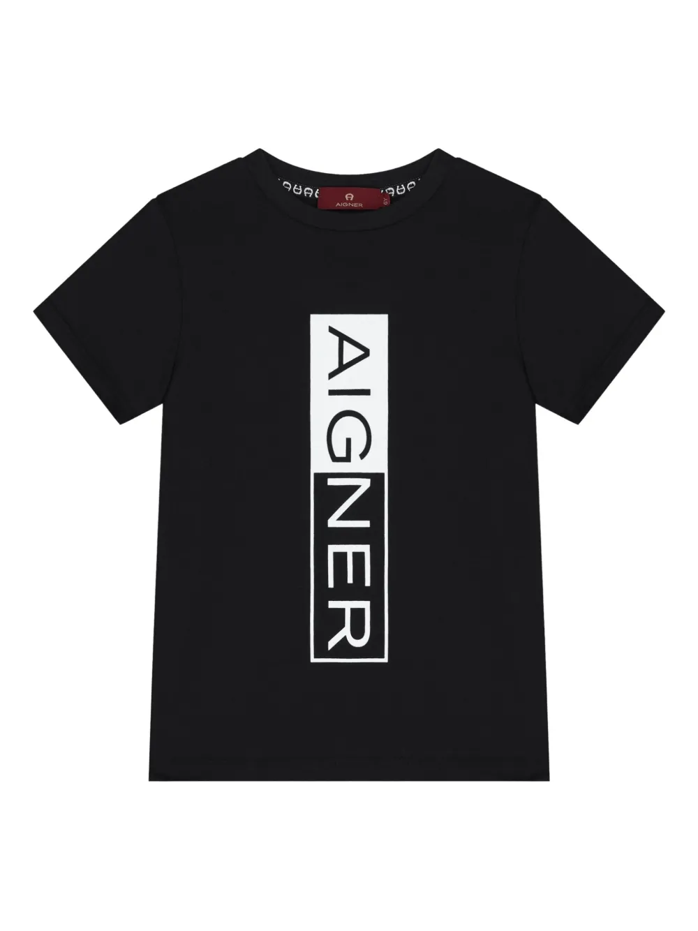 Aigner Kids T-shirt met logoprint] Zwart