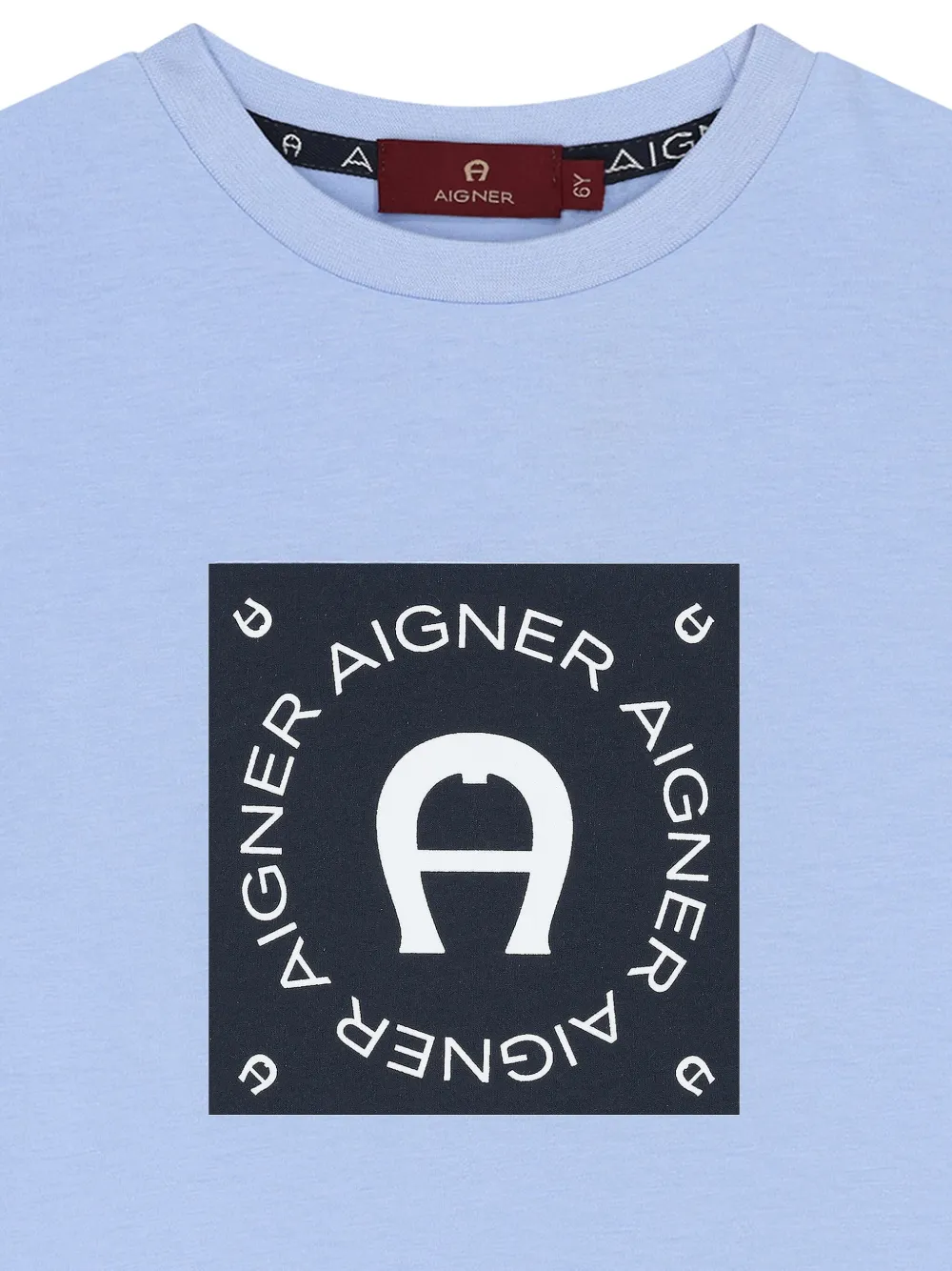 Aigner Kids T-shirt met logoprint] Blauw