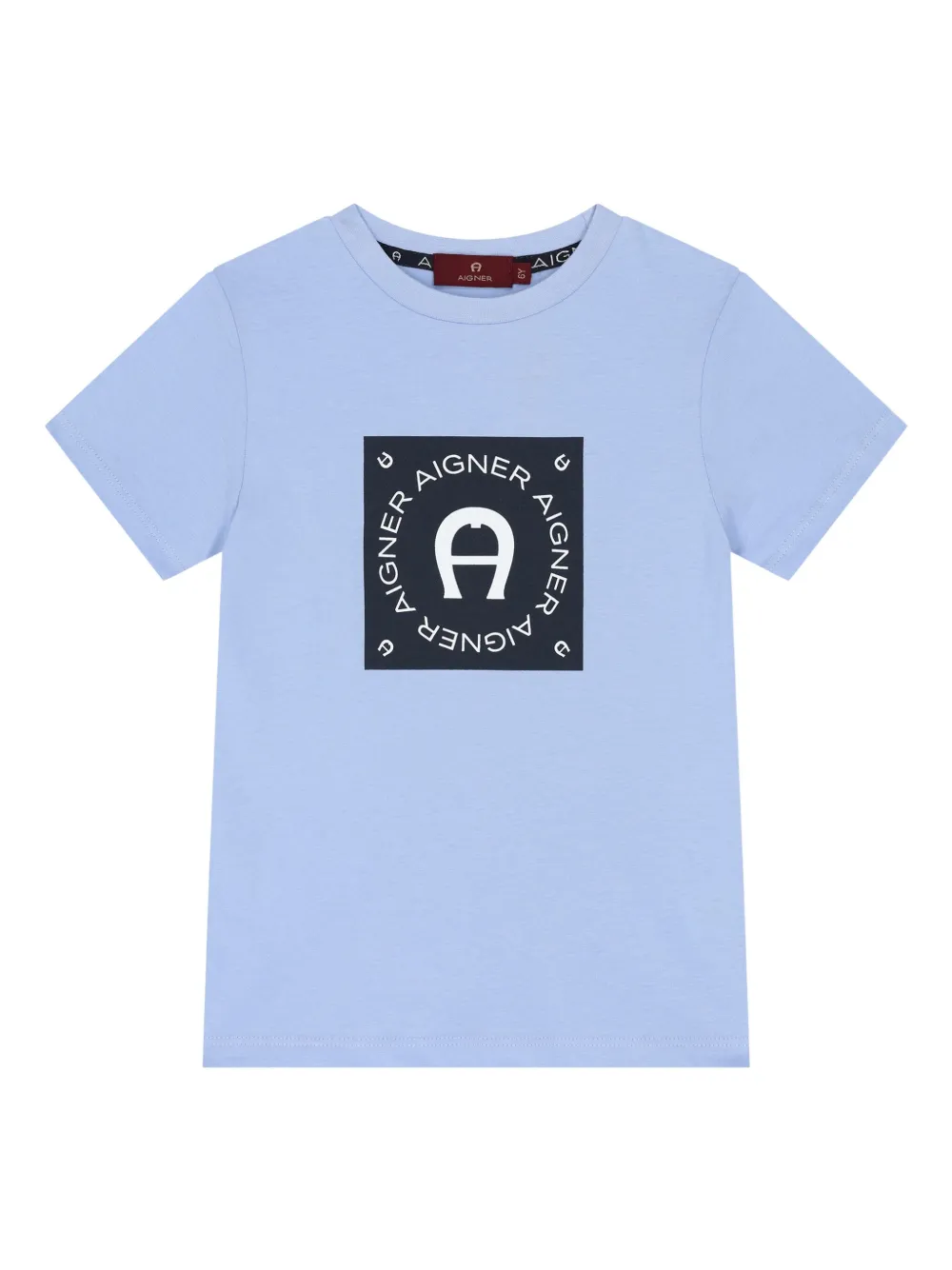 Aigner Kids T-shirt met logoprint] Blauw