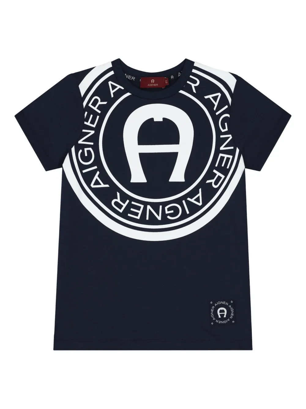 Aigner Kids T-shirt met logoprint] Blauw