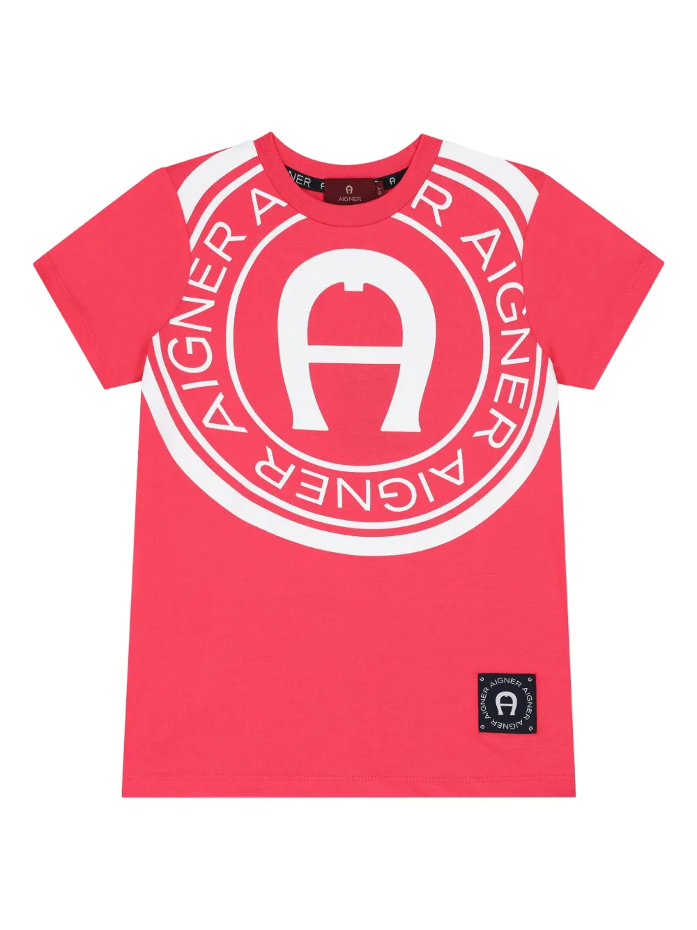 Aigner Kids T-shirt met logoprint Rood