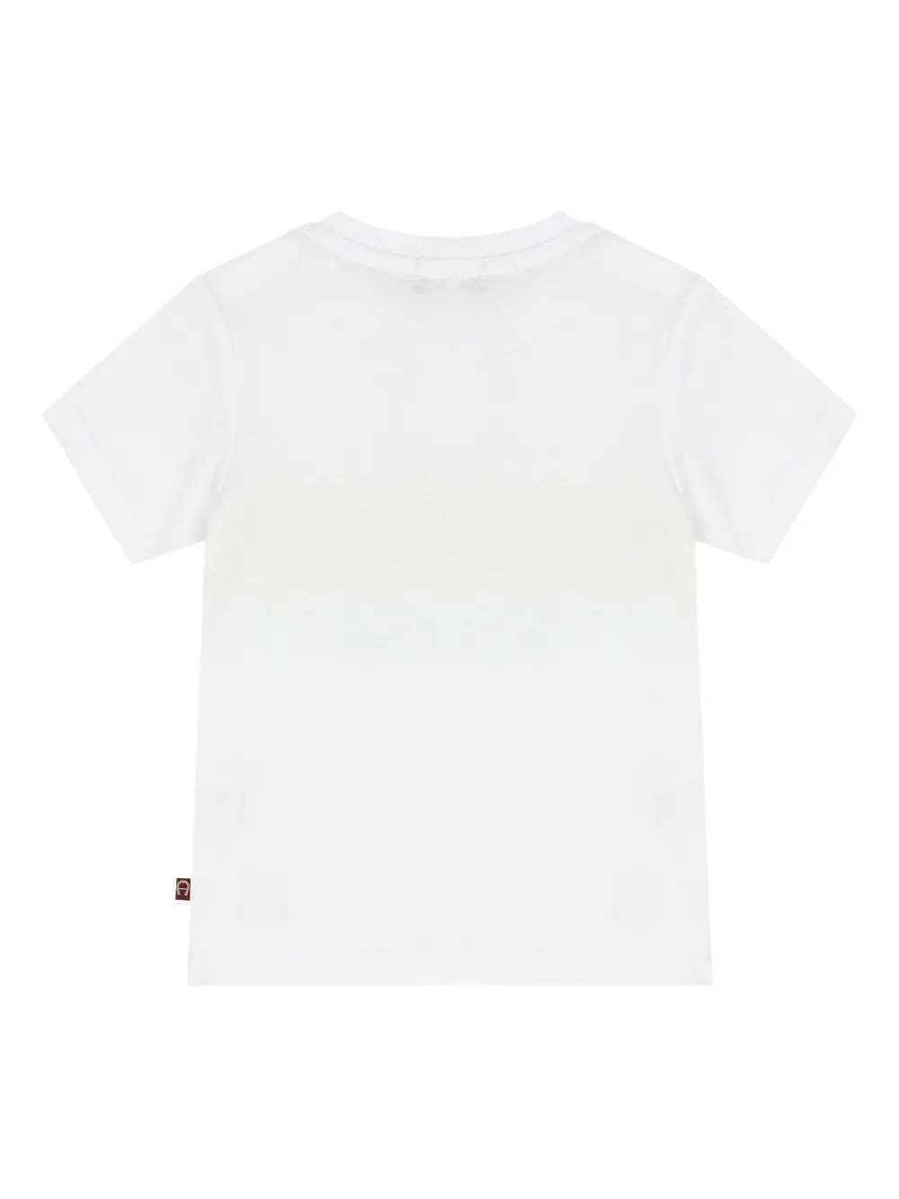 Aigner Kids T-shirt met grafisch logo en zigzag-patroon Wit