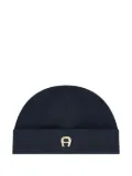 Aigner Kids logo-print beanie - Blue