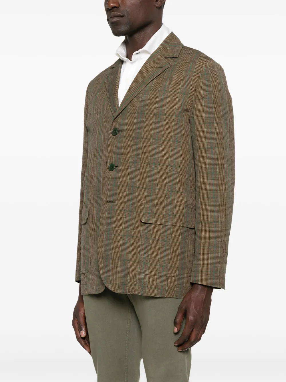 ASPESI Geruite blazer Bruin