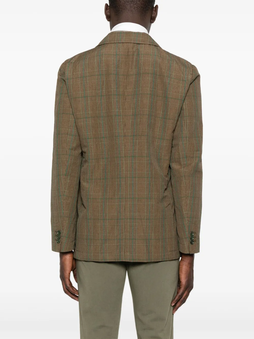 ASPESI Geruite blazer Bruin