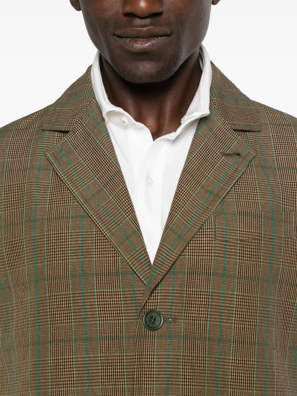 ASPESI Geruite blazer Bruin