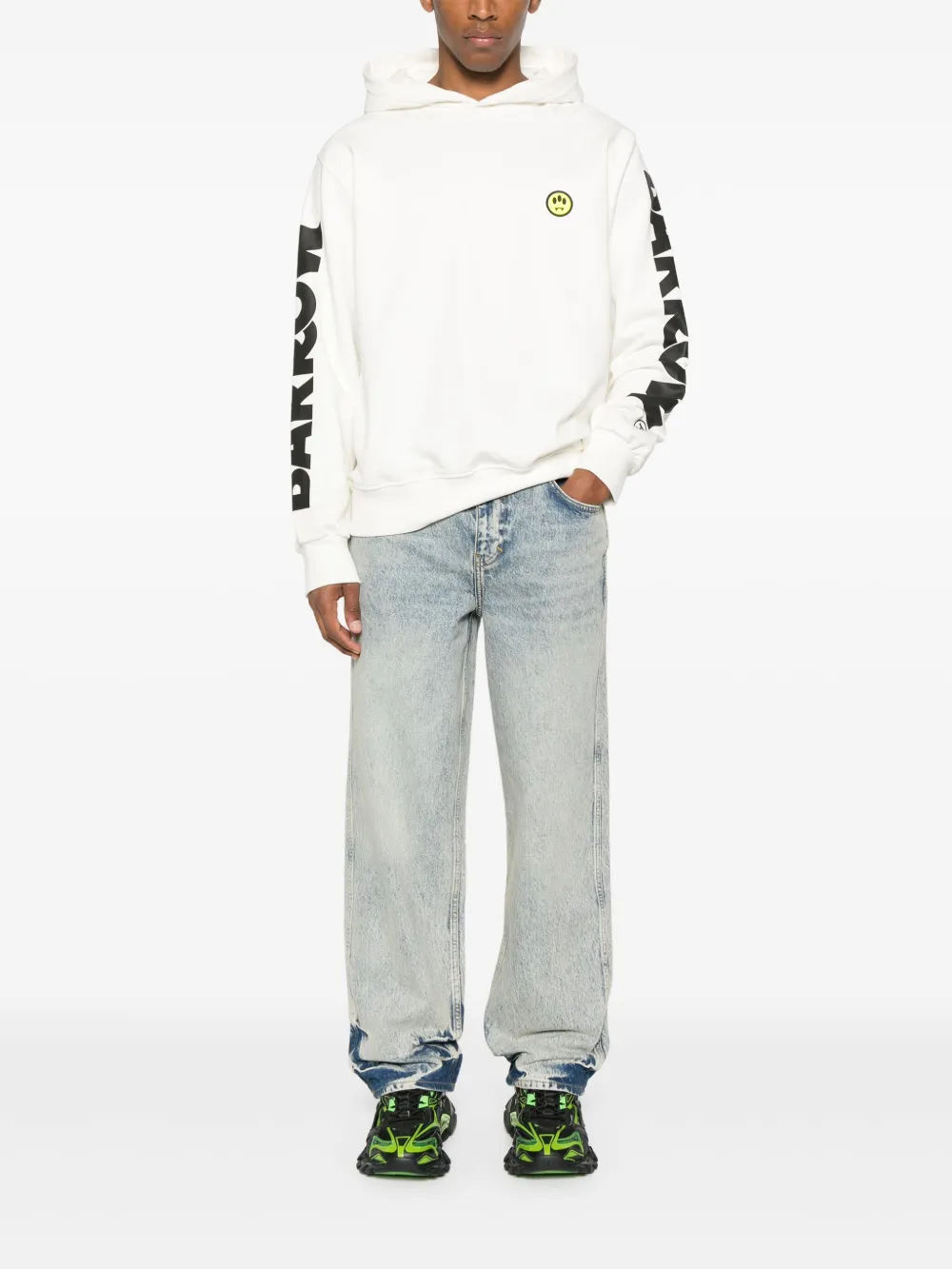 BARROW Katoenen hoodie Wit