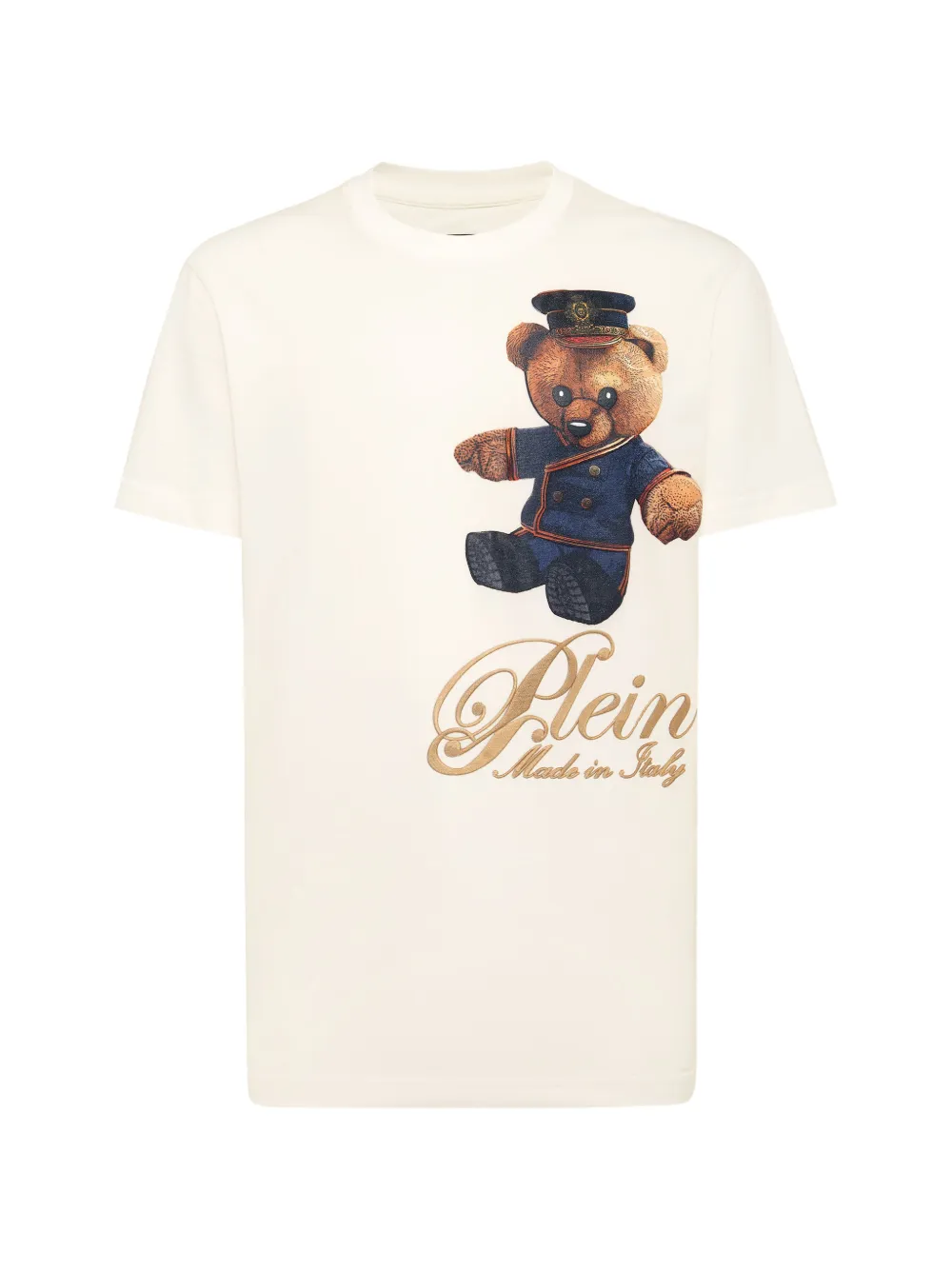 Philipp Plein T-shirt in cotone con stampa Teddy Bear - Toni neutri