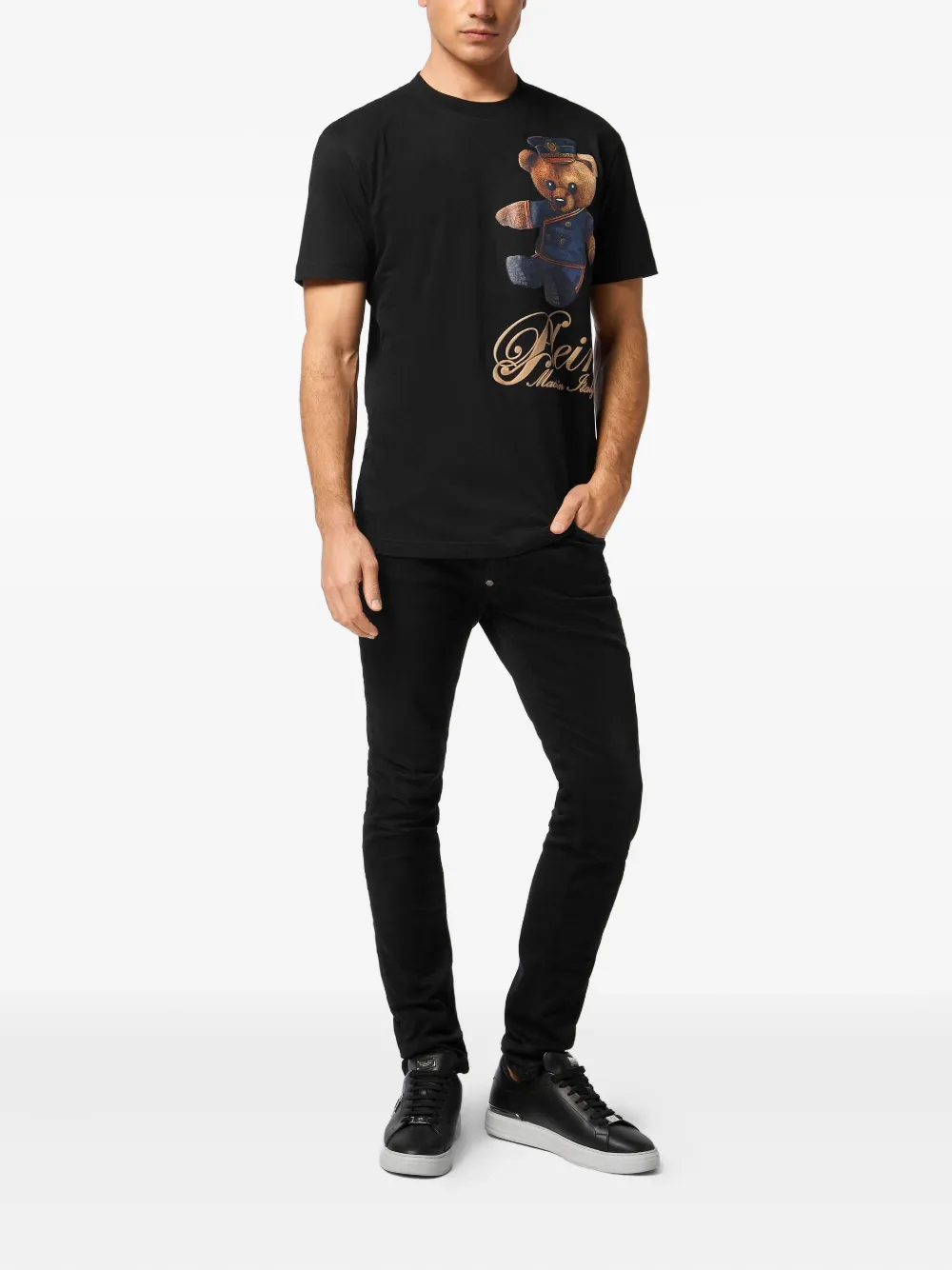 Philipp Plein teddy bear-print T-shirt Zwart