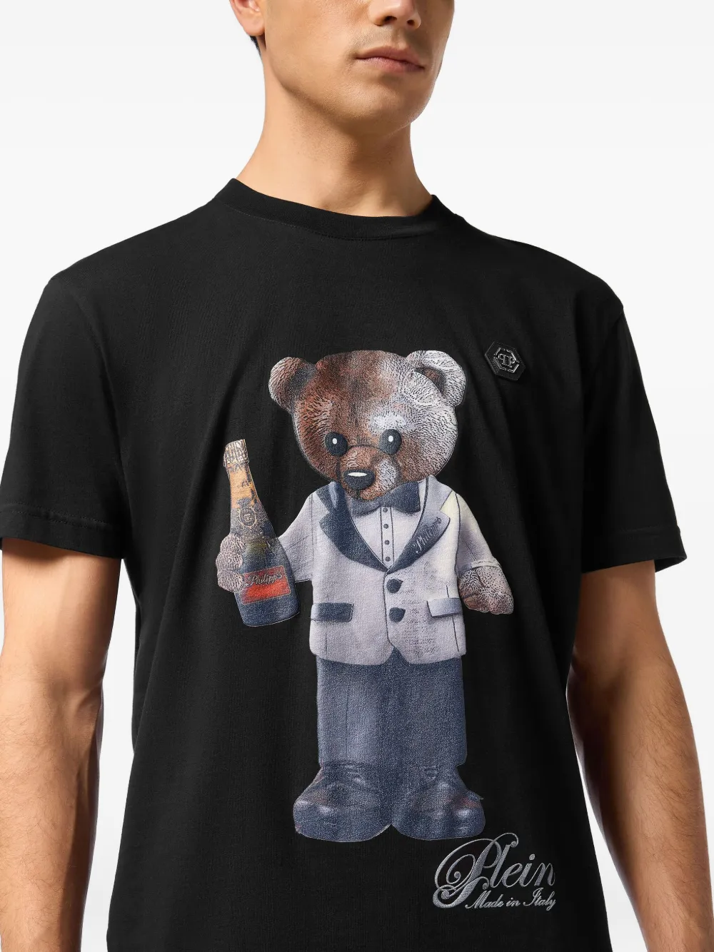 Philipp Plein T-shirt met teddybeerprint Zwart