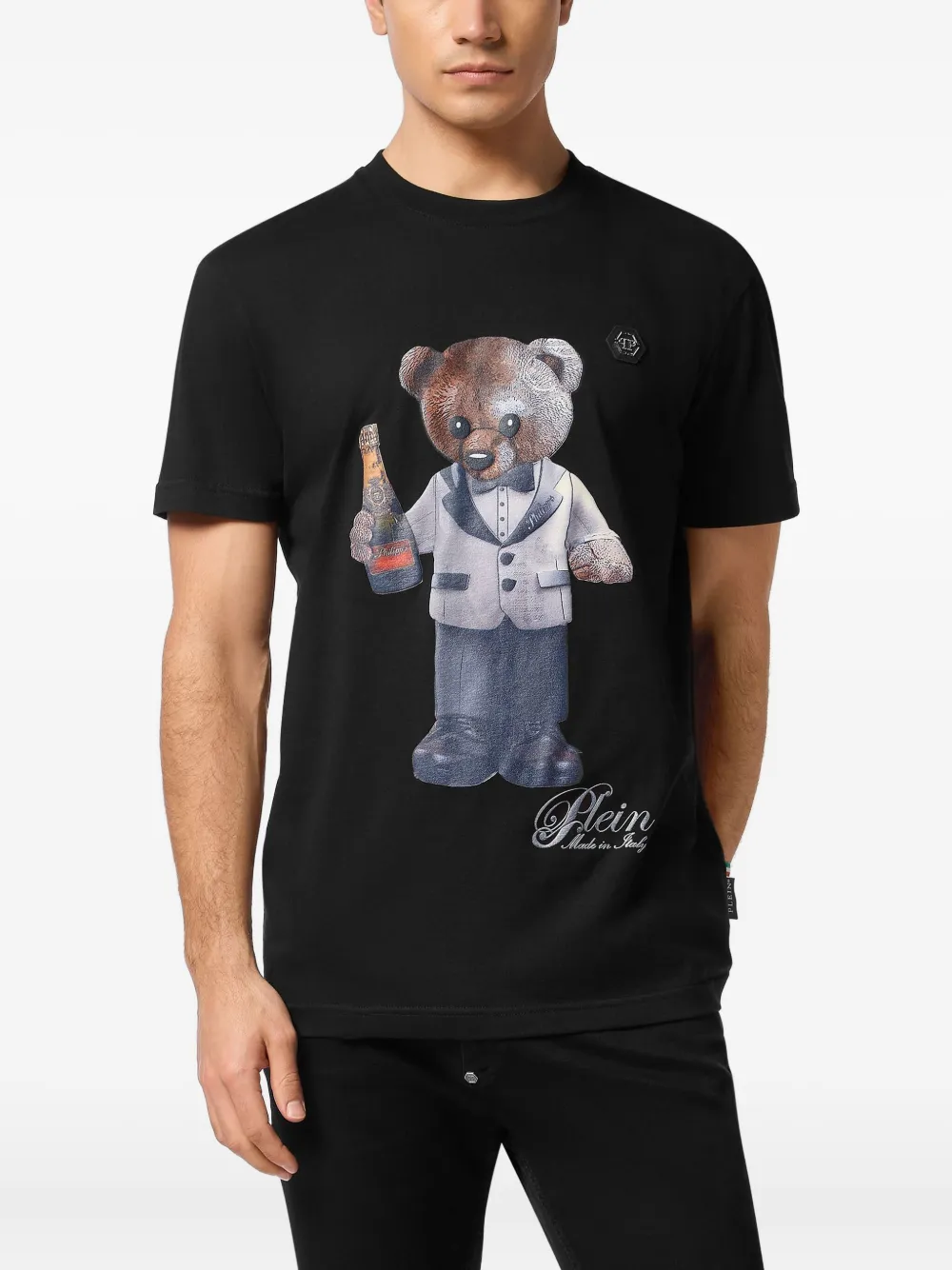 Philipp Plein T-shirt met teddybeerprint Zwart
