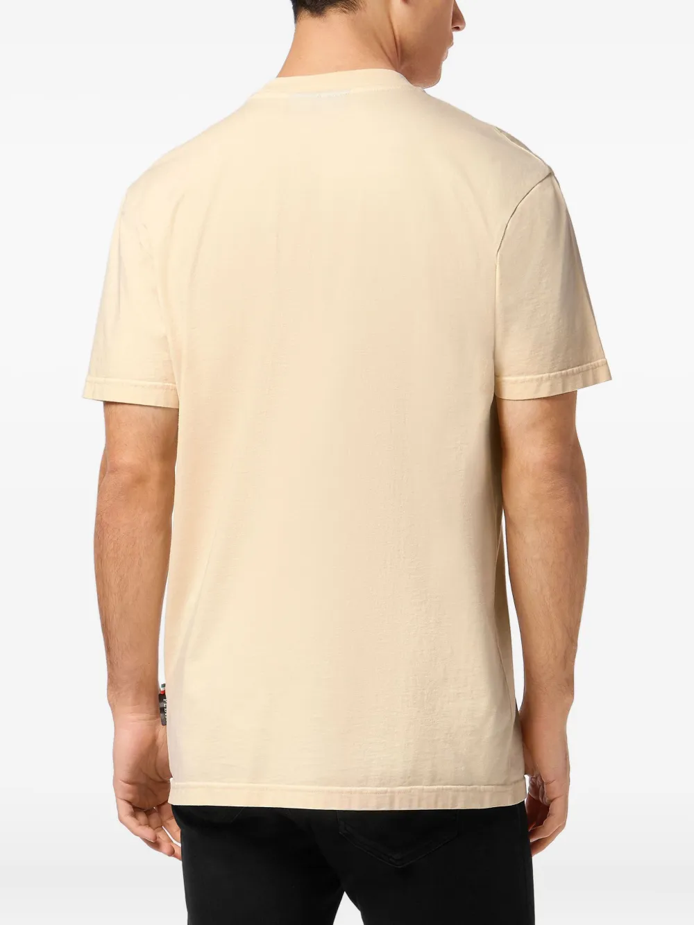 Philipp Plein T-shirt met ronde hals en logopatch Beige