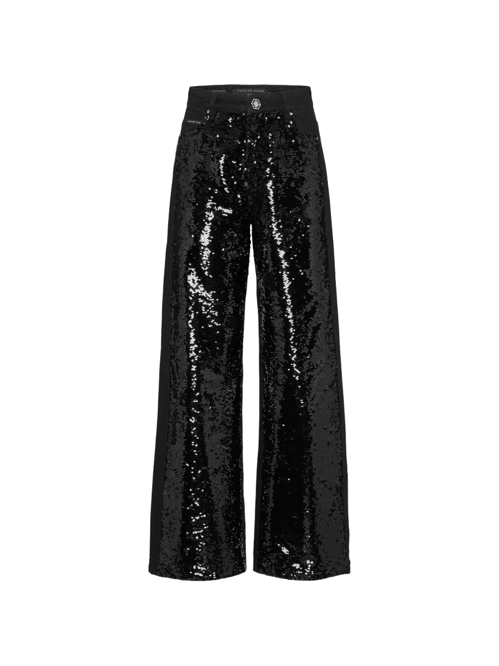 Philipp Plein Pantaloni a gamba ampia - Nero