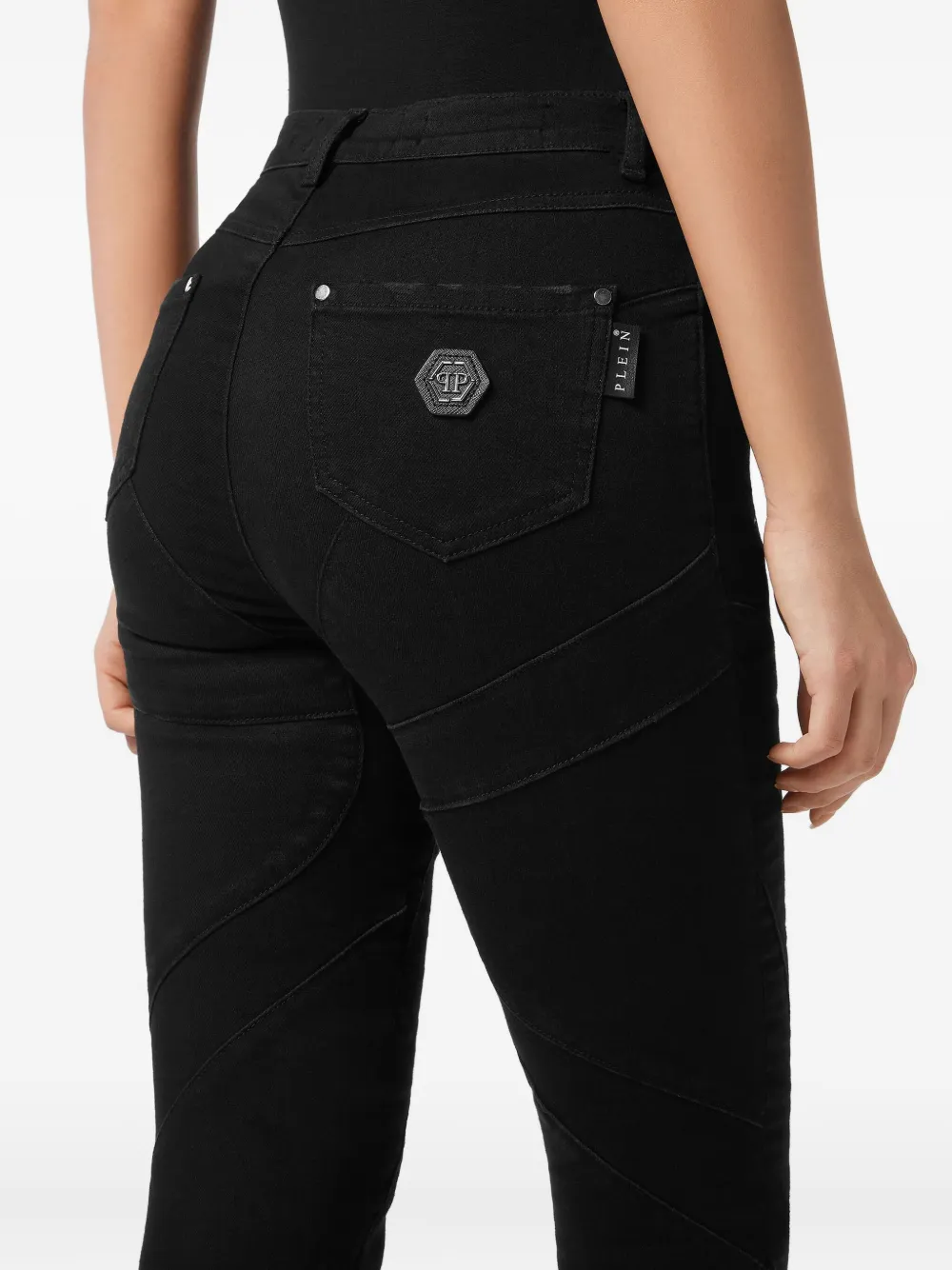 Philipp Plein High waist skinny legging Zwart
