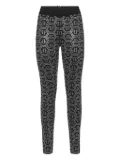 Philipp Plein monogram-pattern leggings - Black