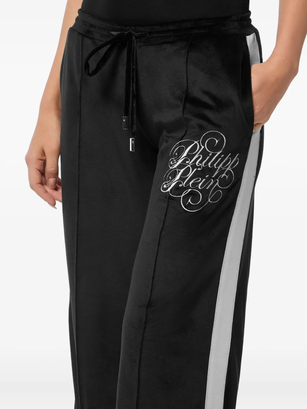 Philipp Plein Trainingsbroek met zijstreep Zwart