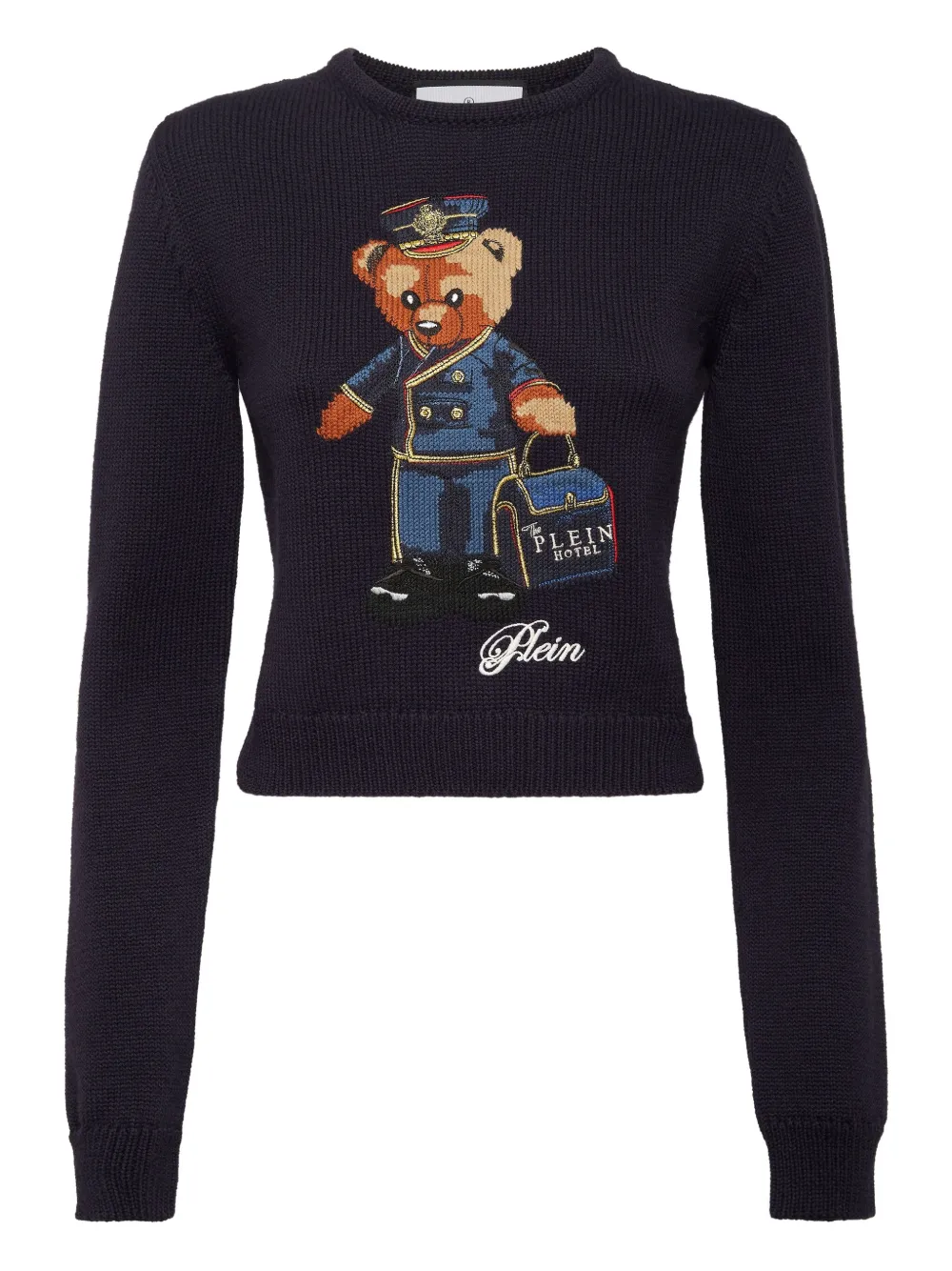 round-neck long-sleeves pullover sweater