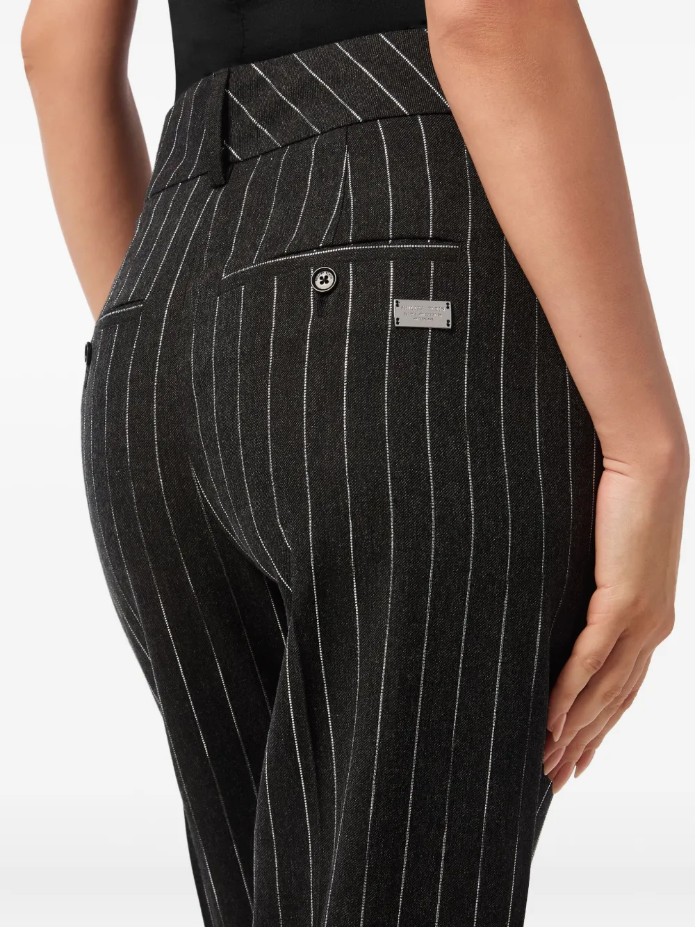 Philipp Plein Broek met krijtstreep Grijs