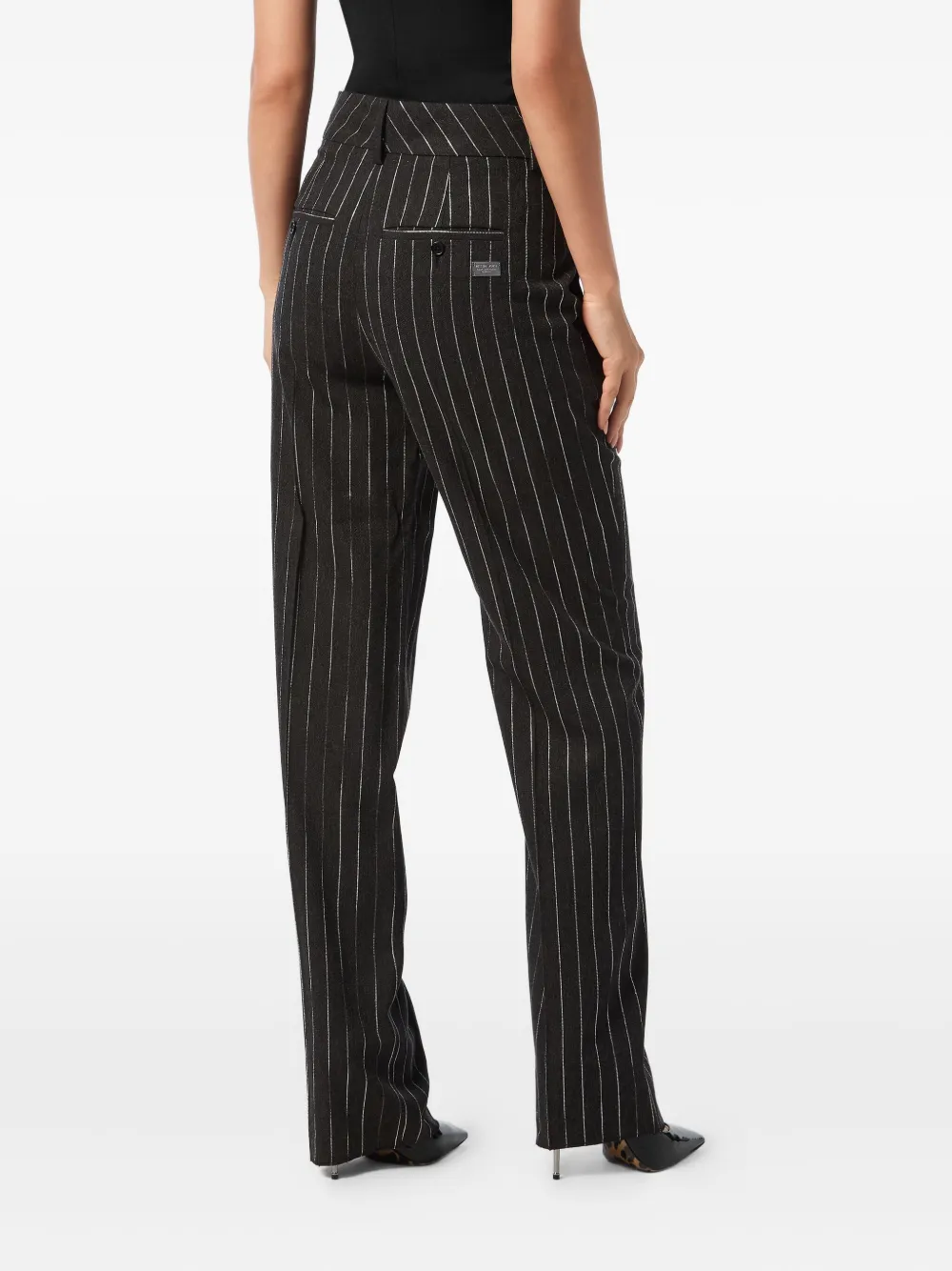 Philipp Plein Broek met krijtstreep Grijs