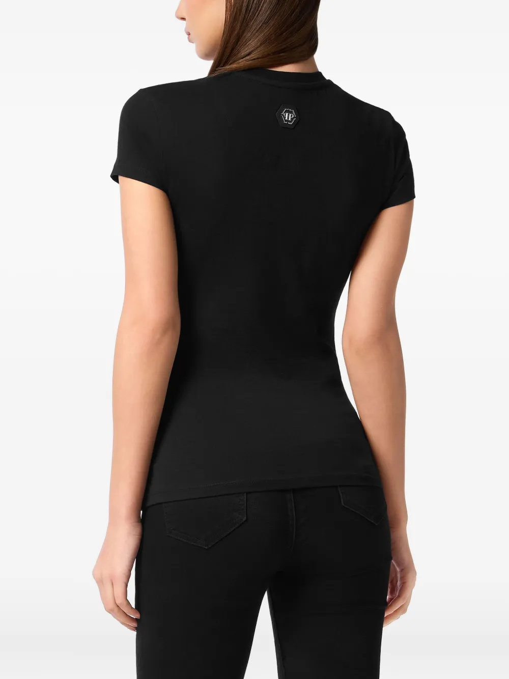 Philipp Plein crystal-embellished teddy t-shirt Zwart