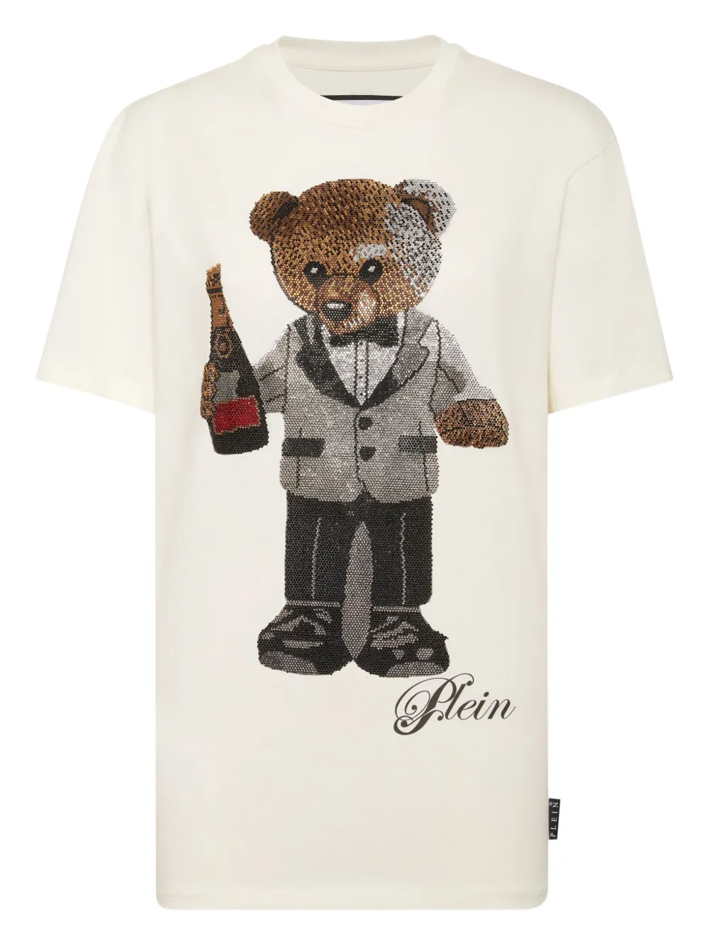 Philipp Plein T-Shirt mit Teddy - Nude
