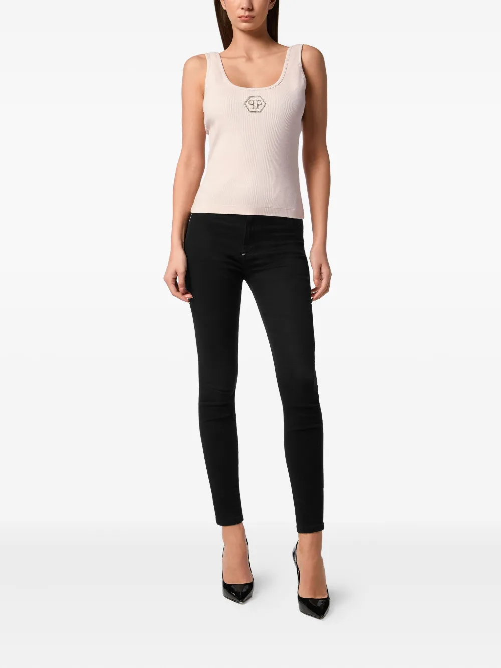 Philipp Plein logo-detail ribbed tank top | Vests & Tank Tops | Image 2