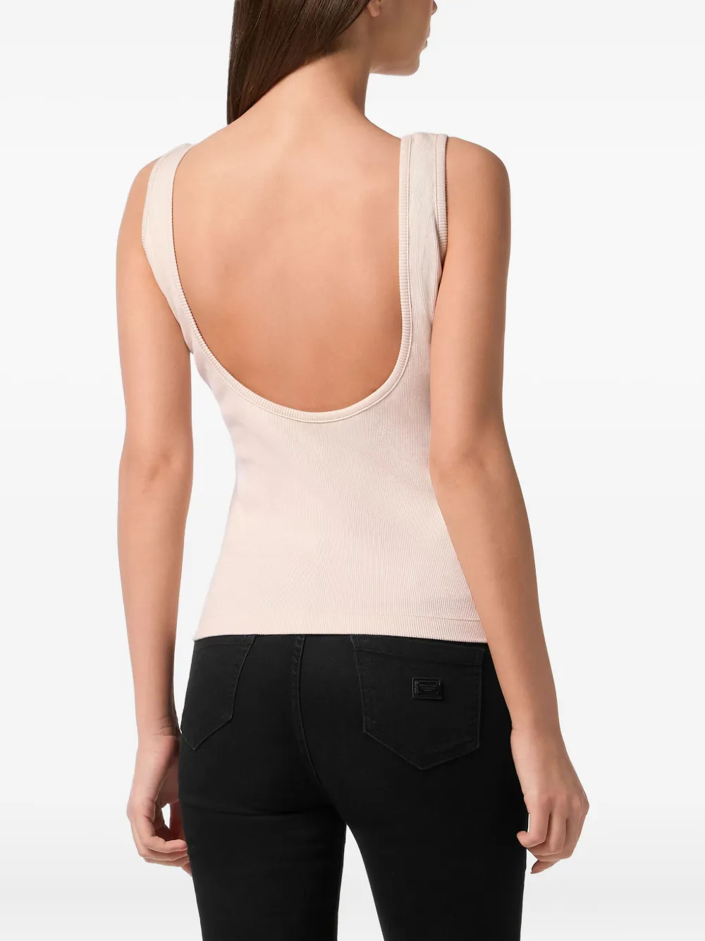 Philipp Plein Geribbelde tanktop Wit