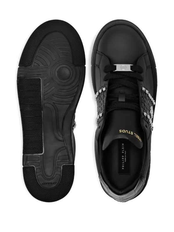 Philipp Plein スタッズトリム スニーカー | ブラック | FARFETCH JP