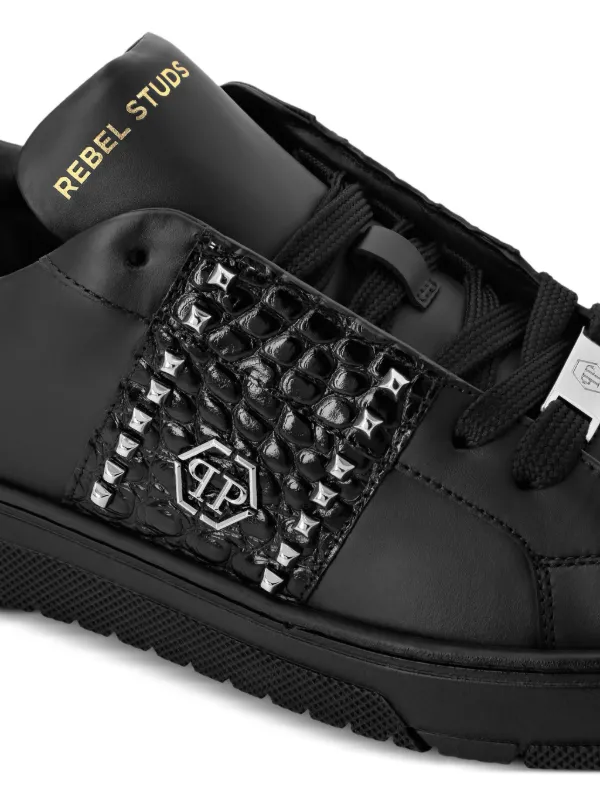 Philipp Plein スタッズトリム スニーカー | ブラック | FARFETCH JP