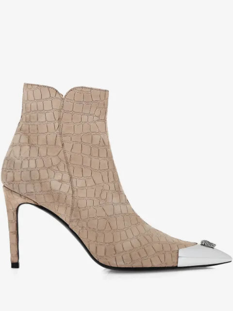 Philipp Plein botas con efecto de piel de cocodrilo y tacón de 120mm