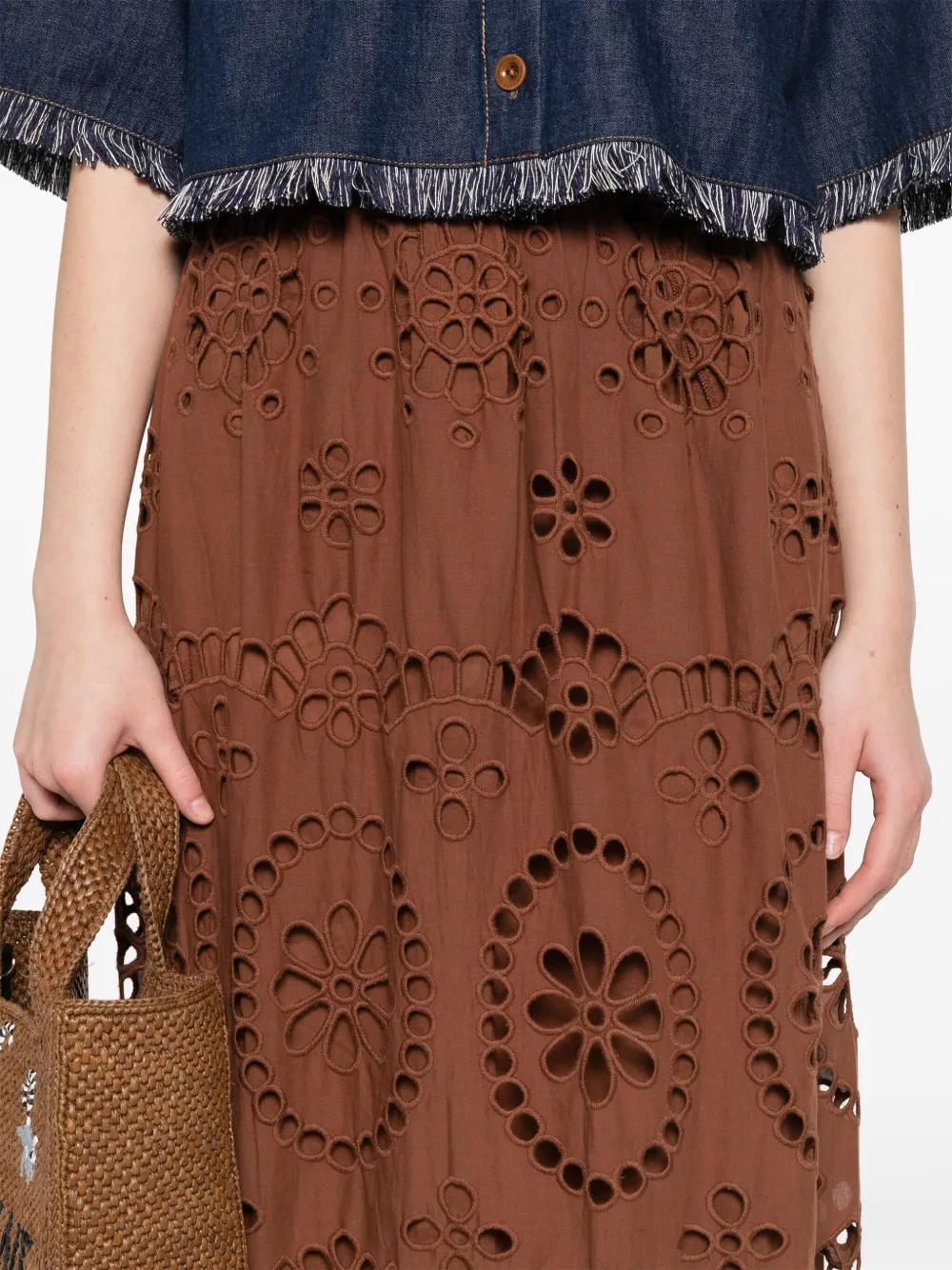 Shop Mc2 Saint Barth Jenny Midi Skirt