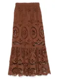 MC2 Saint Barth Jenny midi skirt - Brown