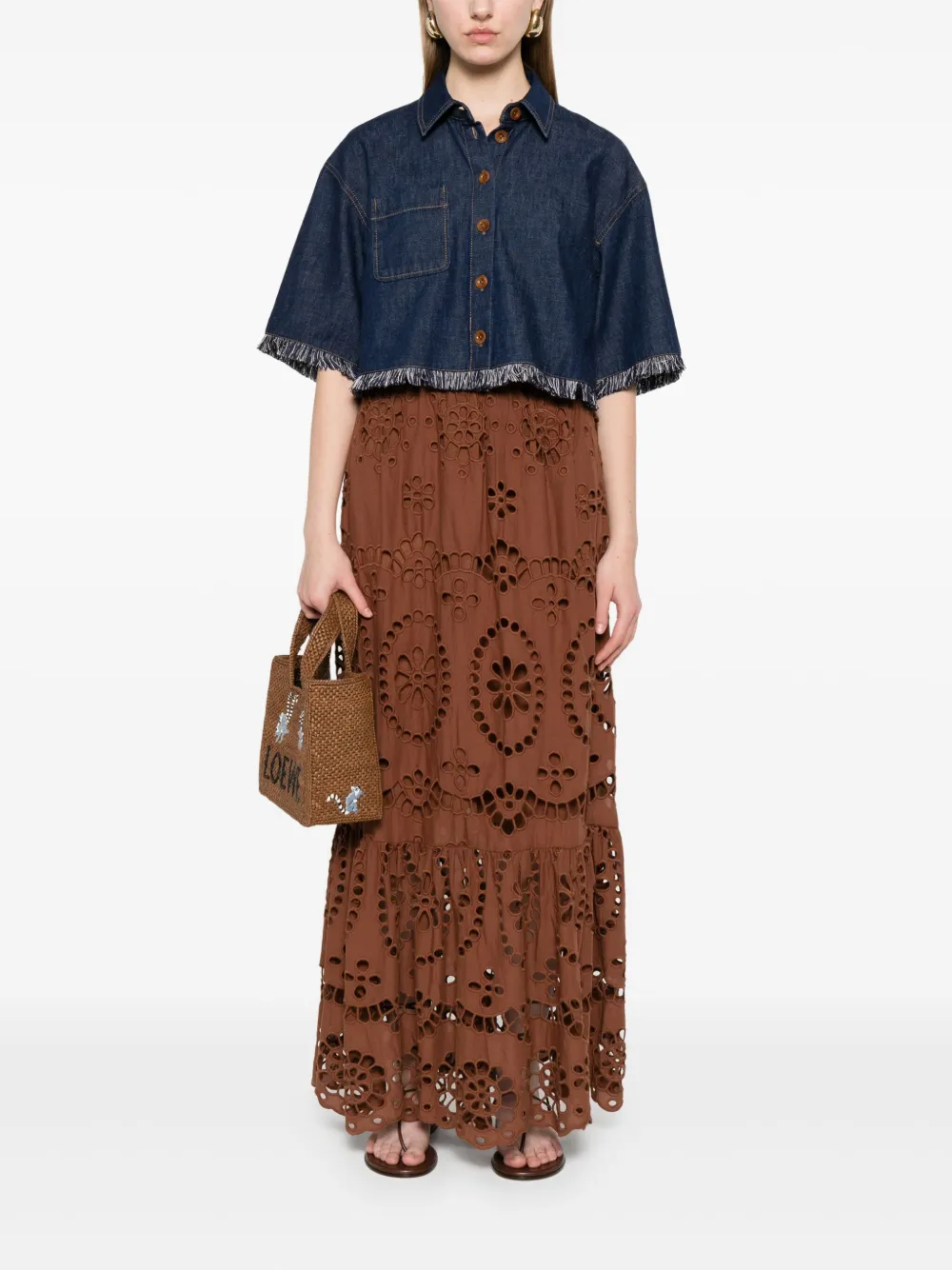MC2 Saint Barth Jenny midi-rok - Bruin