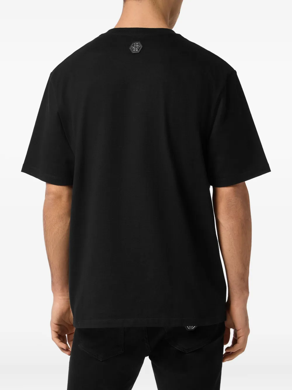 Philipp Plein T-shirt verfraaid met kristallen Zwart