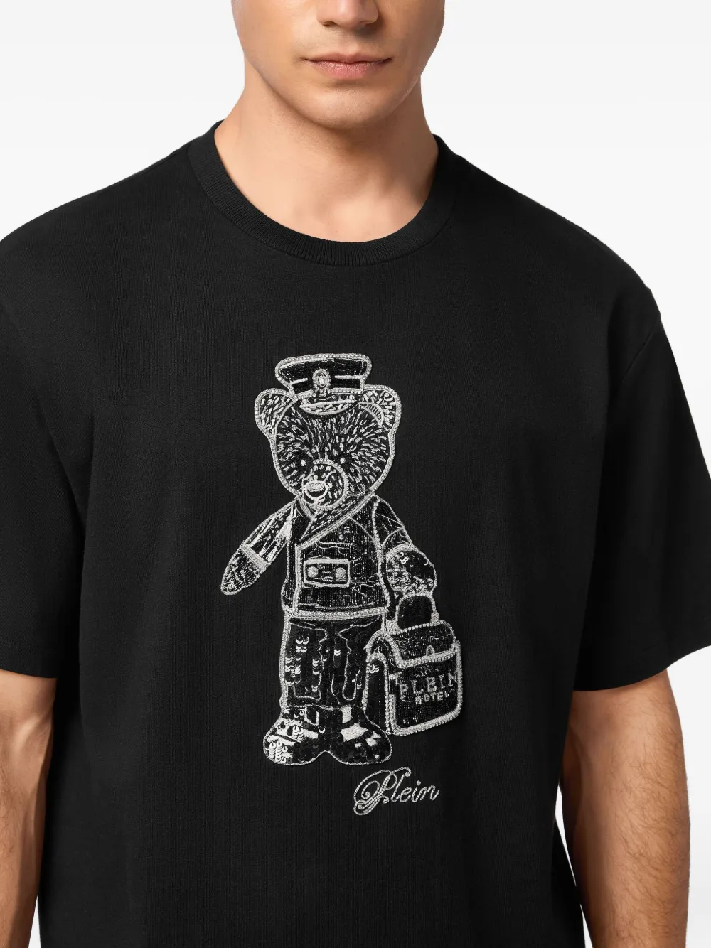 Philipp Plein T-shirt met teddybeerprint Zwart