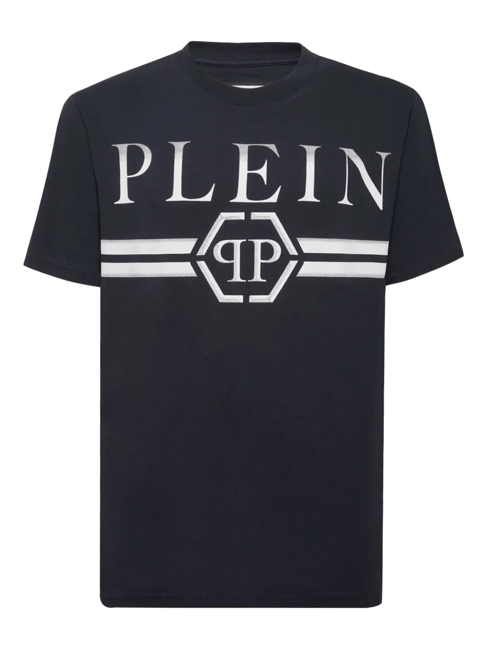 Philipp Plein Stripes T-shirt In Black