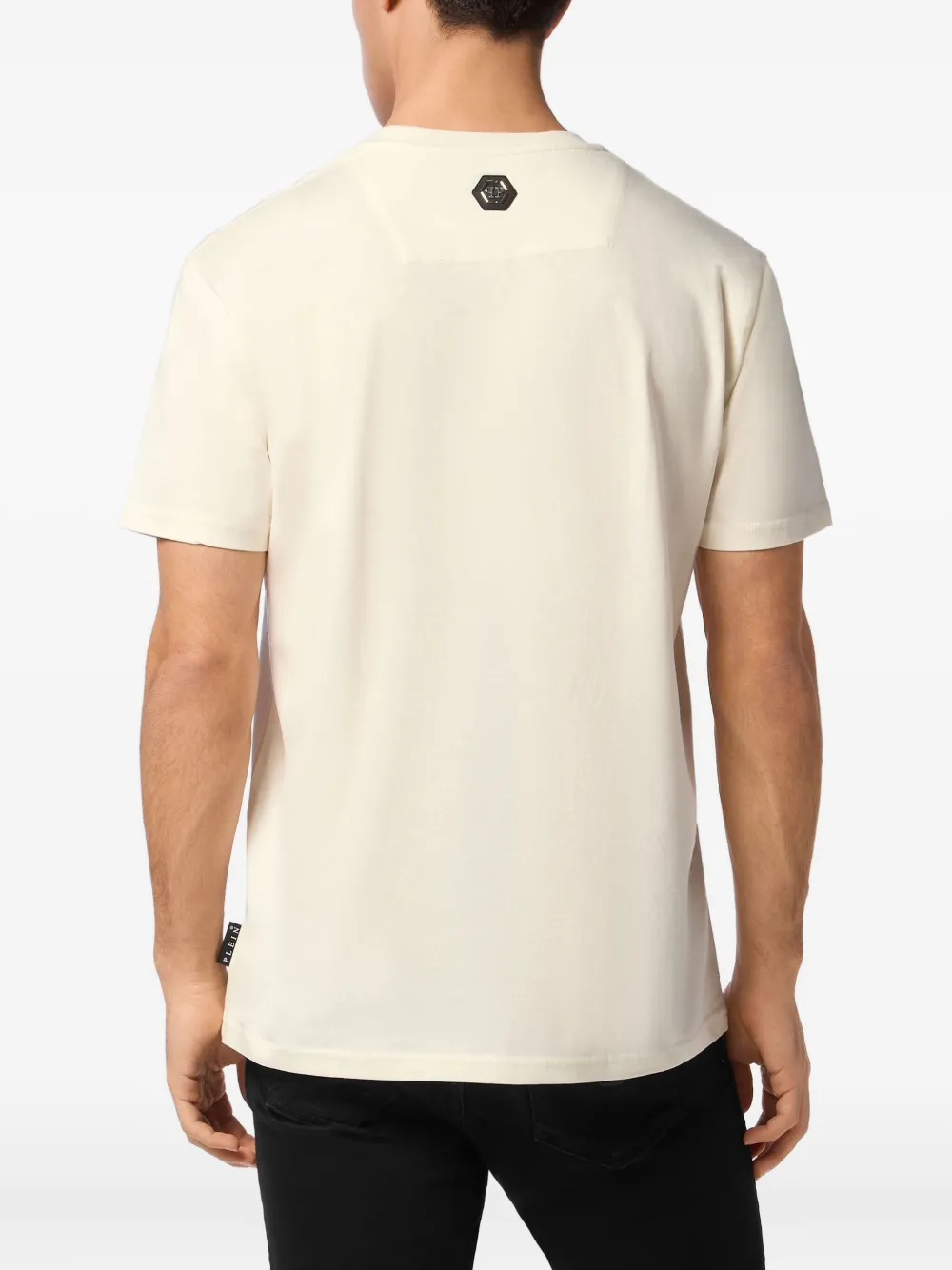 Philipp Plein T-shirt met doodskopprint Beige