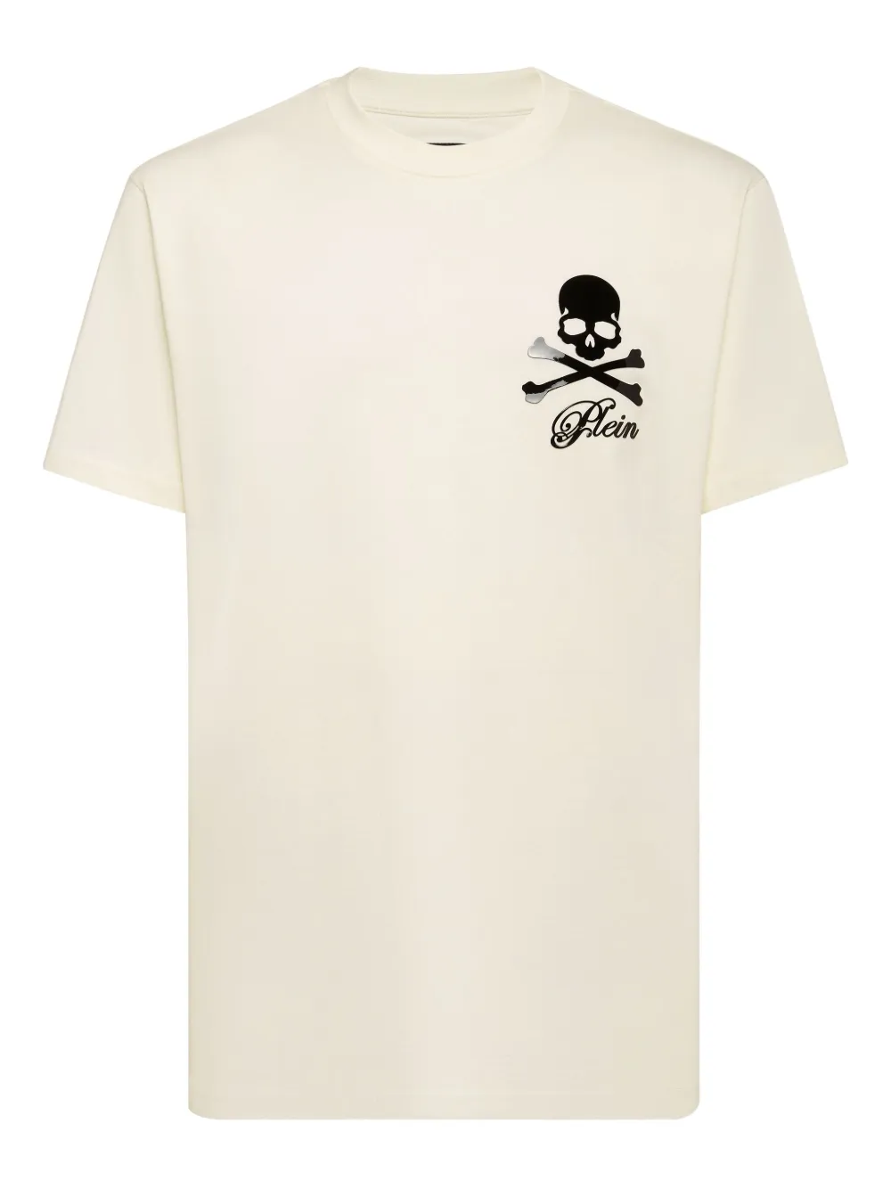 Philipp Plein T-shirt met doodskopprint Beige