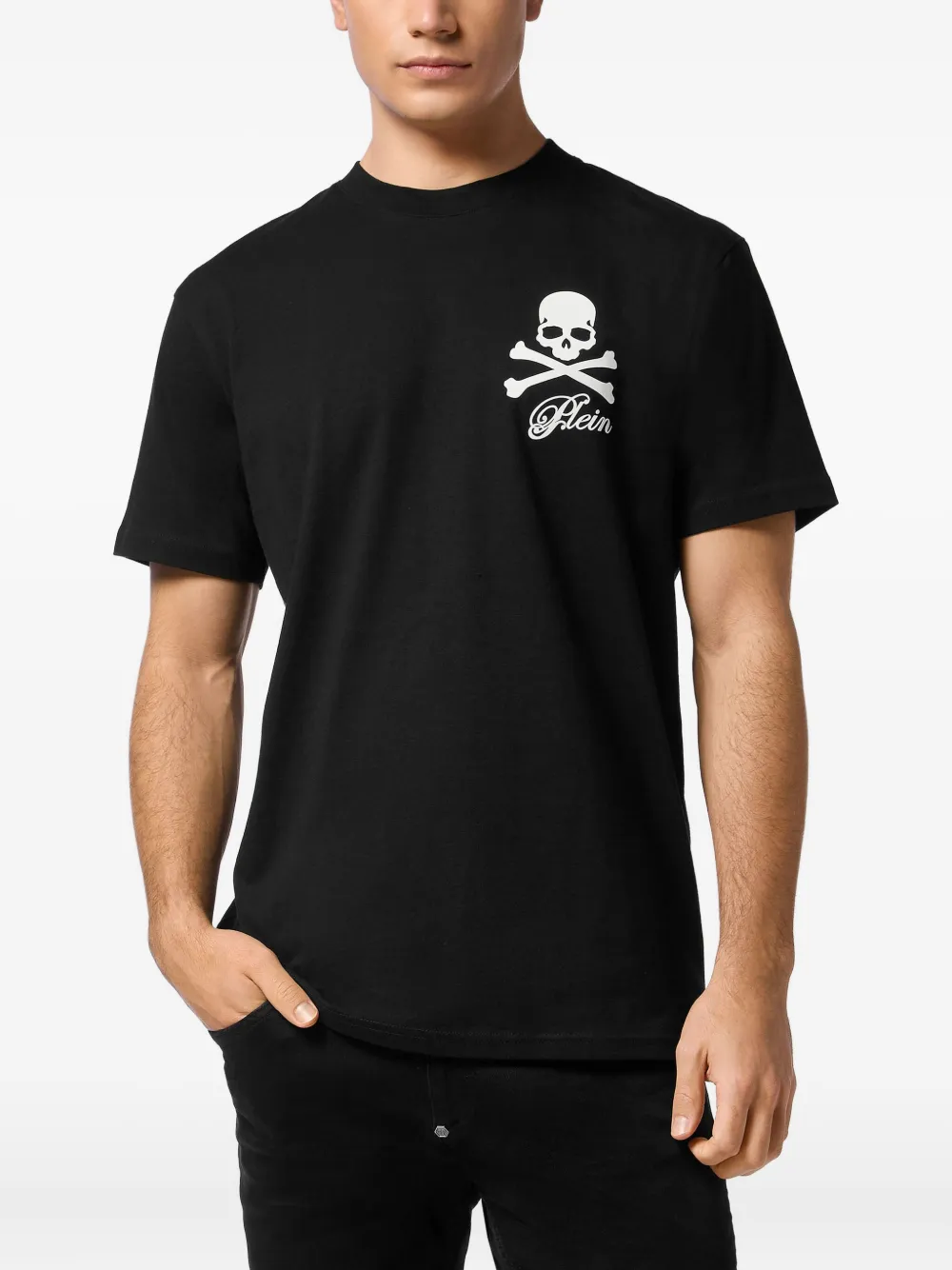 Philipp Plein T-shirt met doodskopprint - Zwart