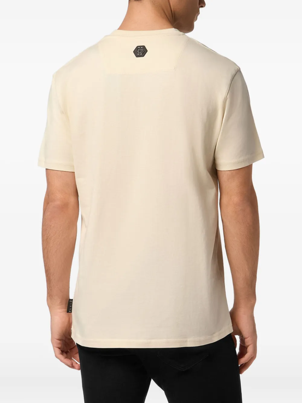 Philipp Plein T-shirt met doodskopprint Beige