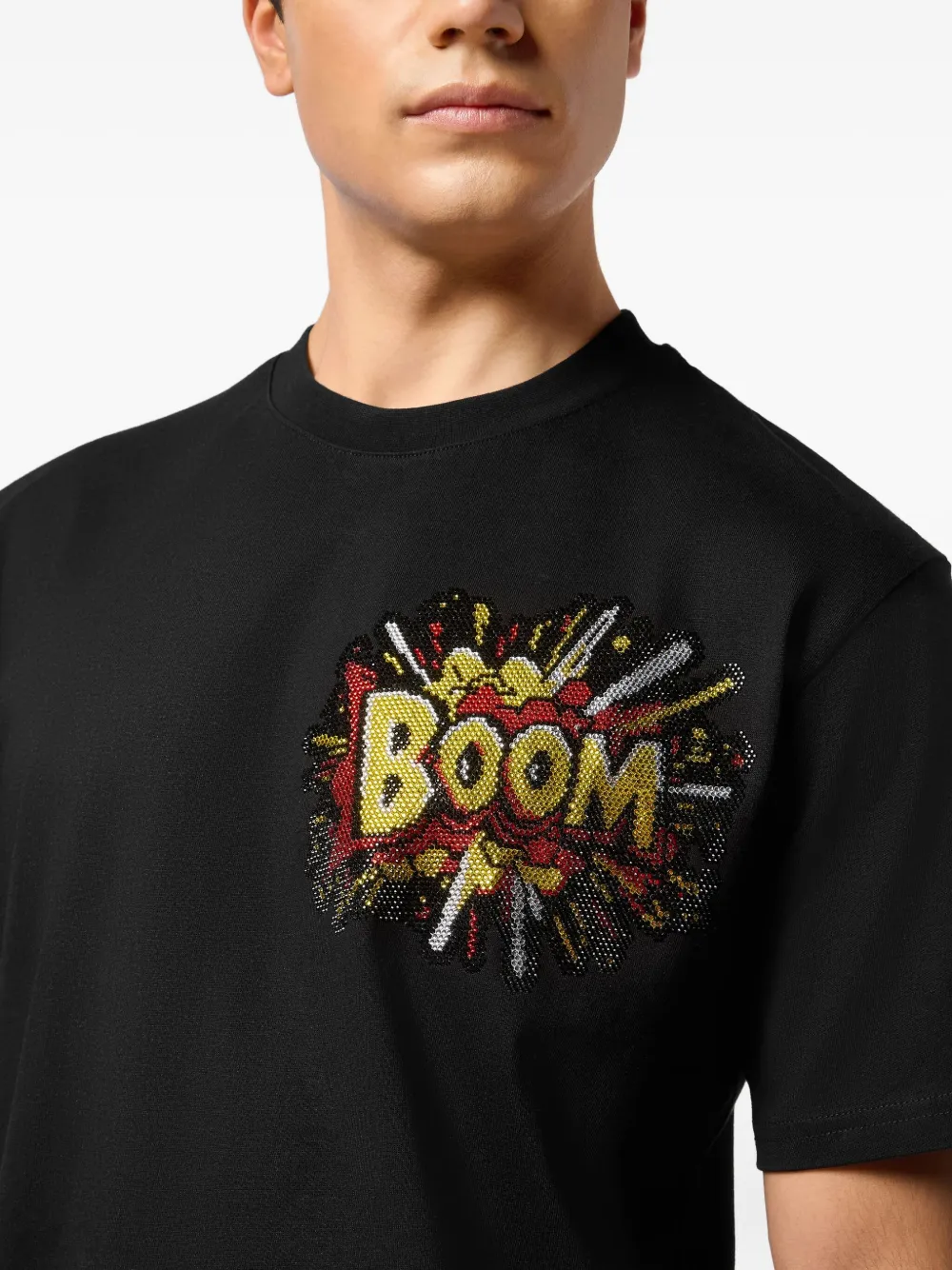 Philipp Plein T-shirt met kralen Zwart